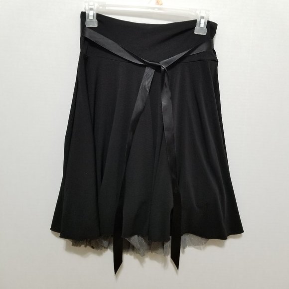 Joe Benbasset skirt Medium flowy flare glittery polka dot tulle hem fairy goth - Picture 1 of 13